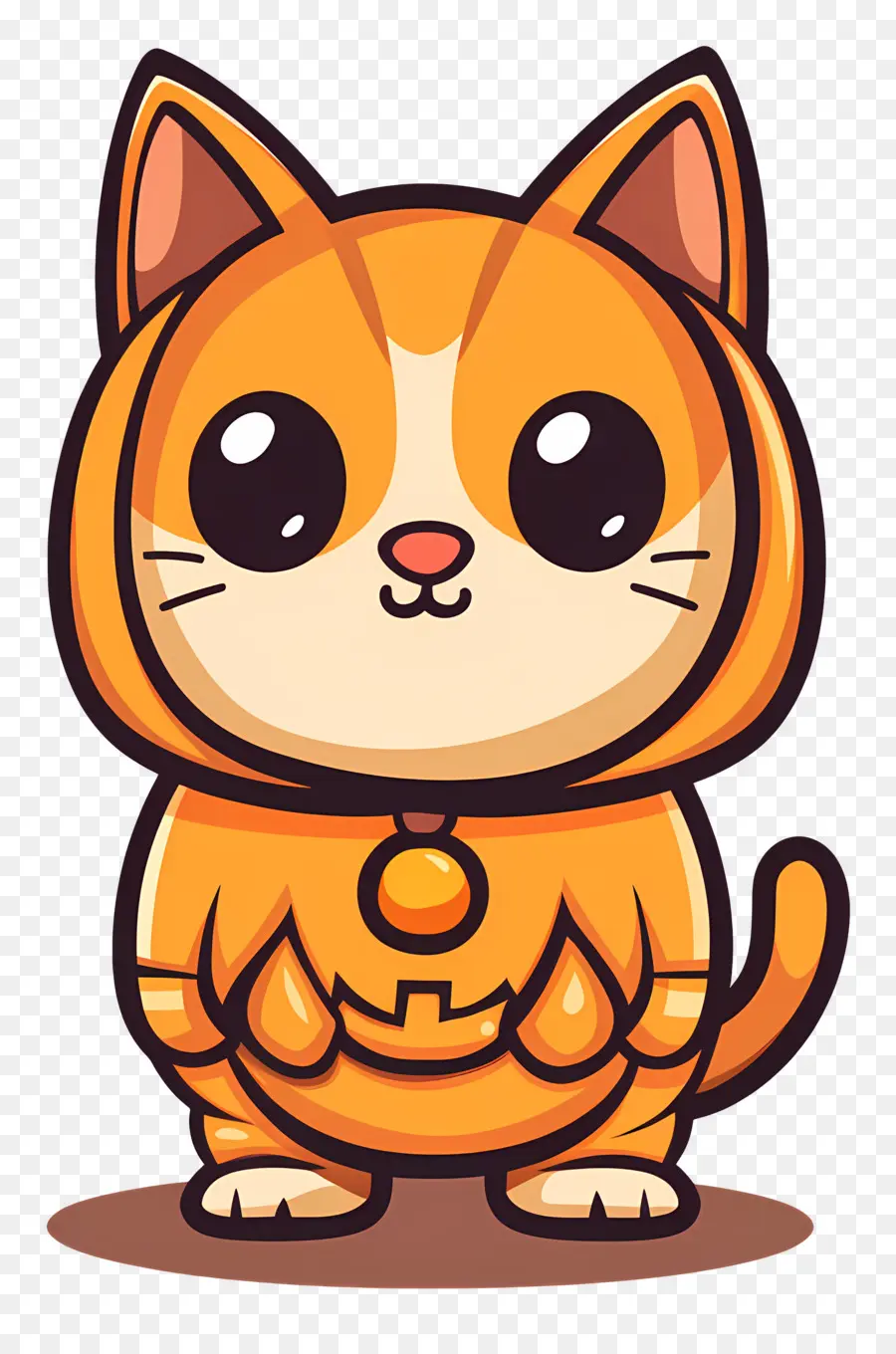 Gato Halloween，Gato Naranja Disfrazado PNG