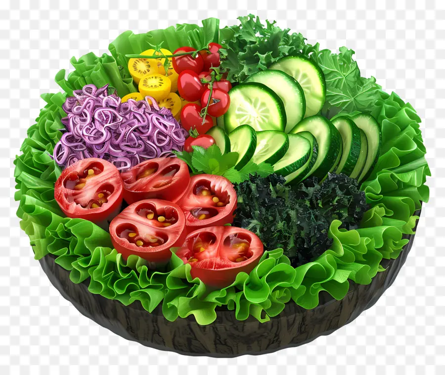 Ensalada Saludable，Plato De Verduras PNG