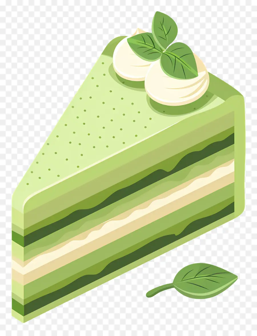 Pastel De Matcha，Pastel Verde PNG