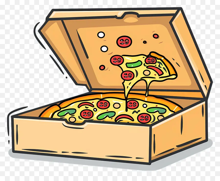 Caja De Pizza，Pizza PNG