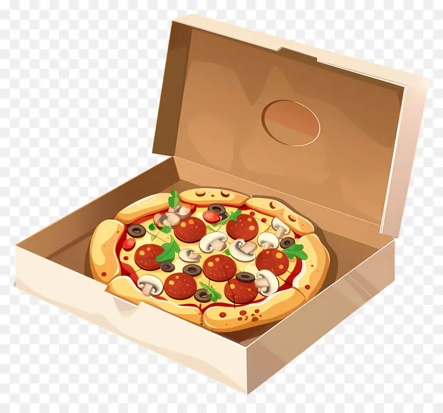 Caja De Pizza，Pizza En Caja PNG