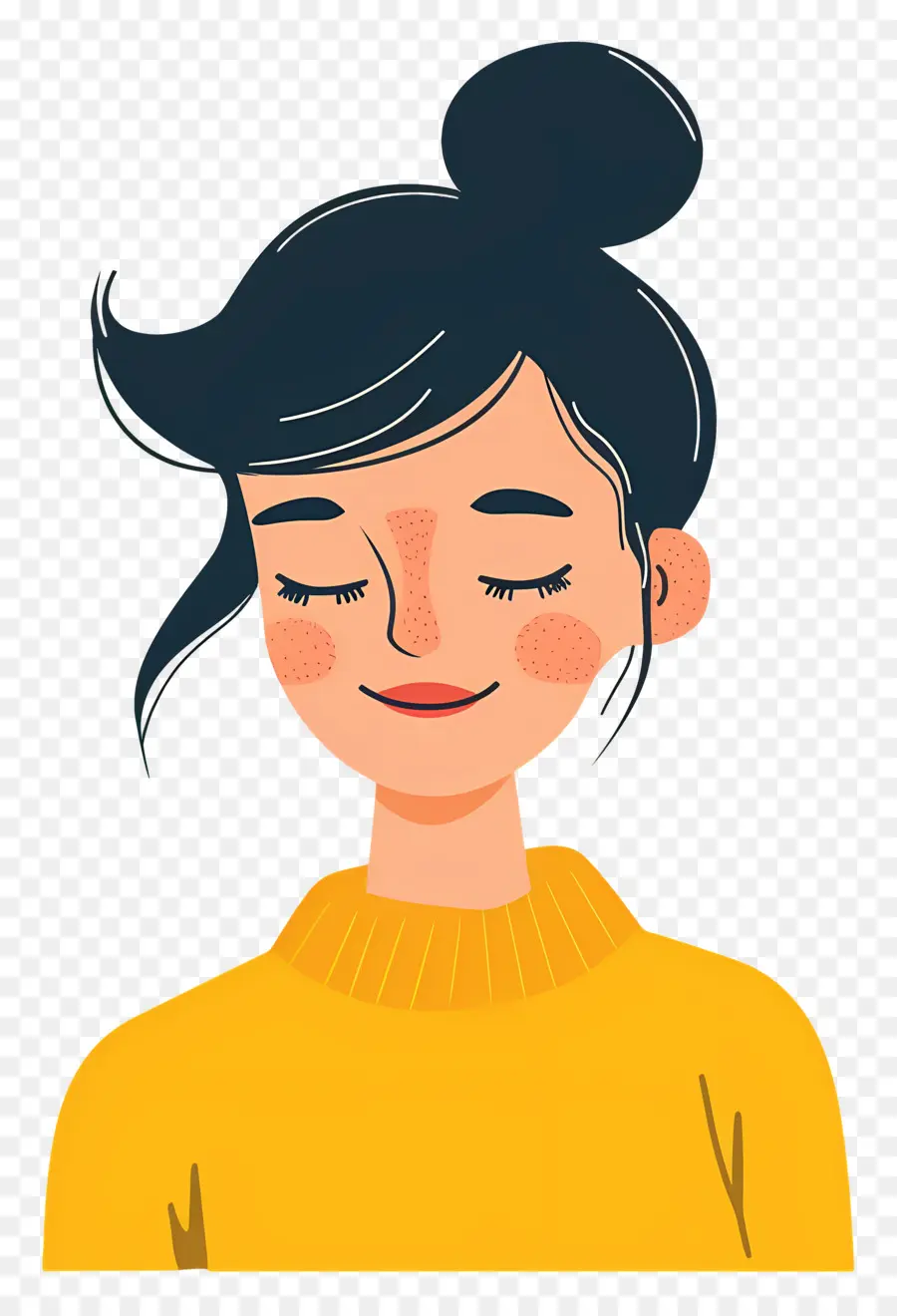 Mujer Feliz，Mujer De Dibujos Animados PNG