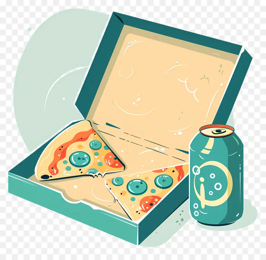 Caja De Pizza，Pizza Y Refresco PNG