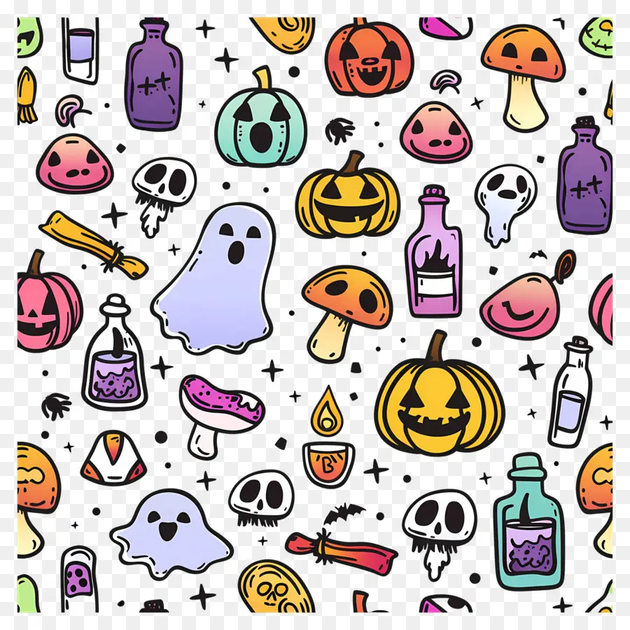 Fondo De Halloween，Garabatos De Halloween PNG