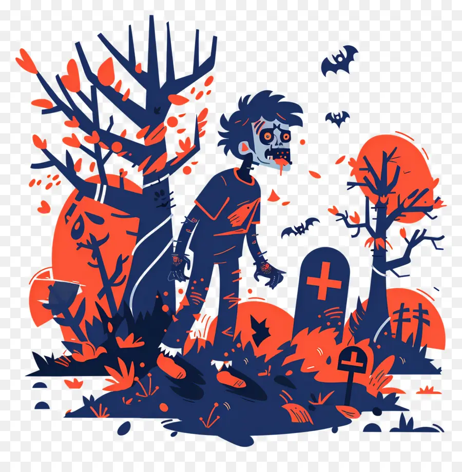 Zombi De Halloween，Zombi En El Cementerio PNG