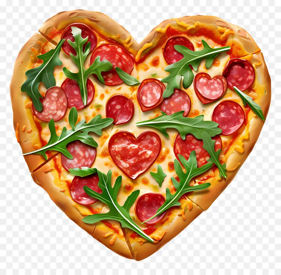 Pizza De Corazón，Pizza En Forma De Corazón PNG