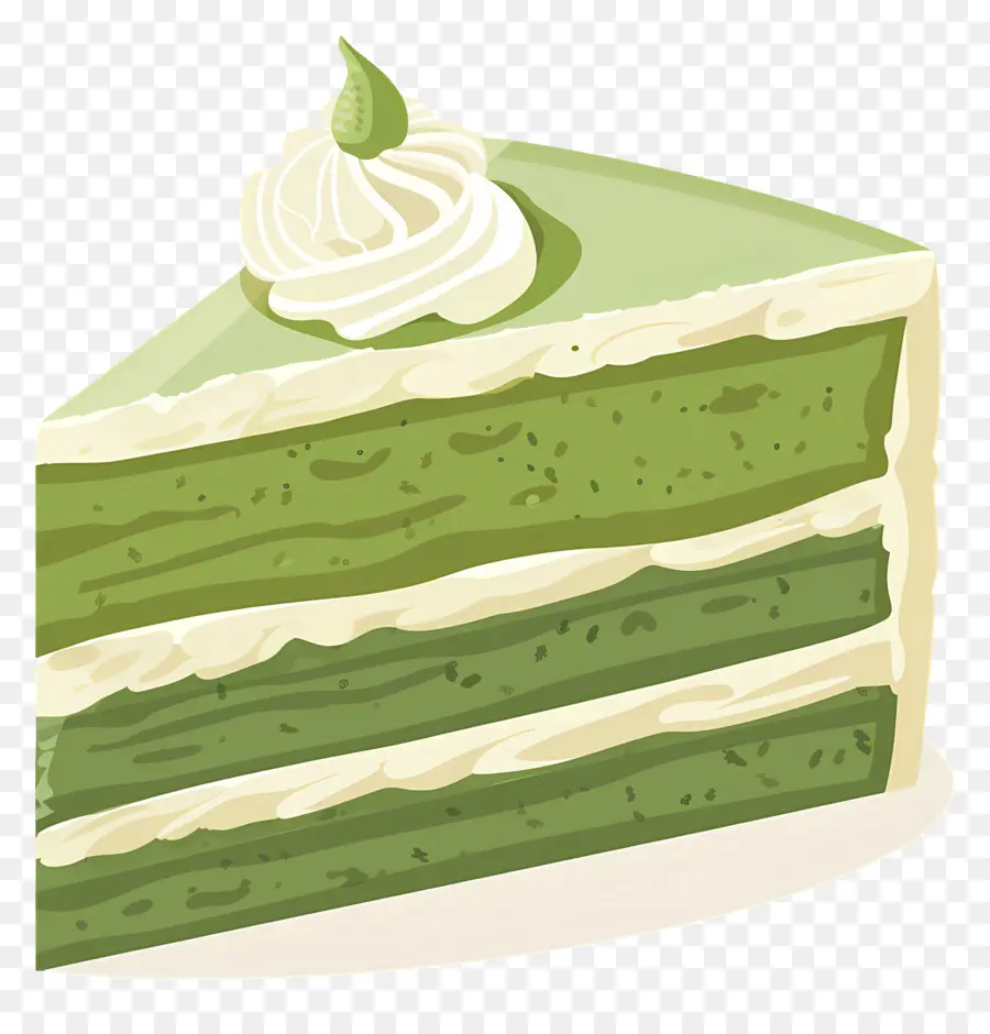 Pastel De Matcha，Pastel Verde PNG