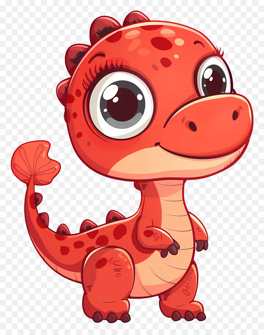 Dinosaurio De Dibujos Animados，Dinosaurio Rojo PNG