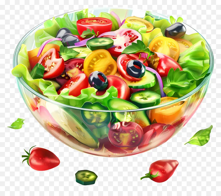 Ensalada Saludable，Ensalada Mezclada PNG