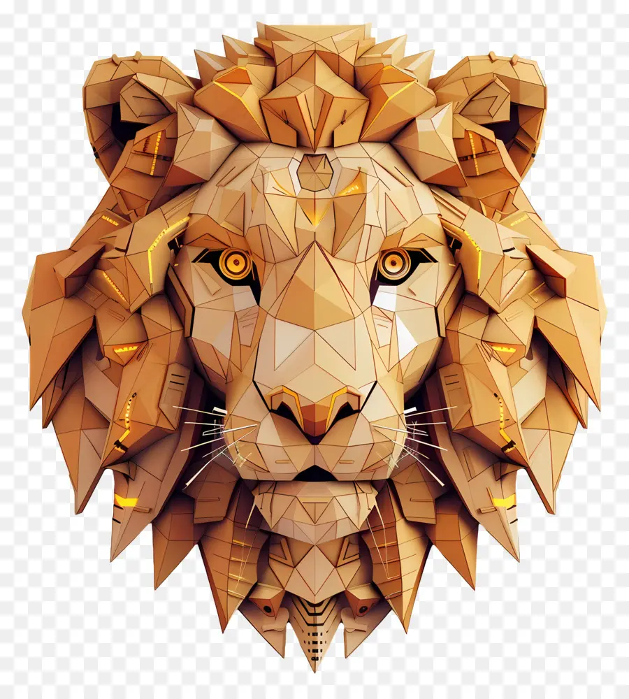 Cara De León，León De Origami PNG