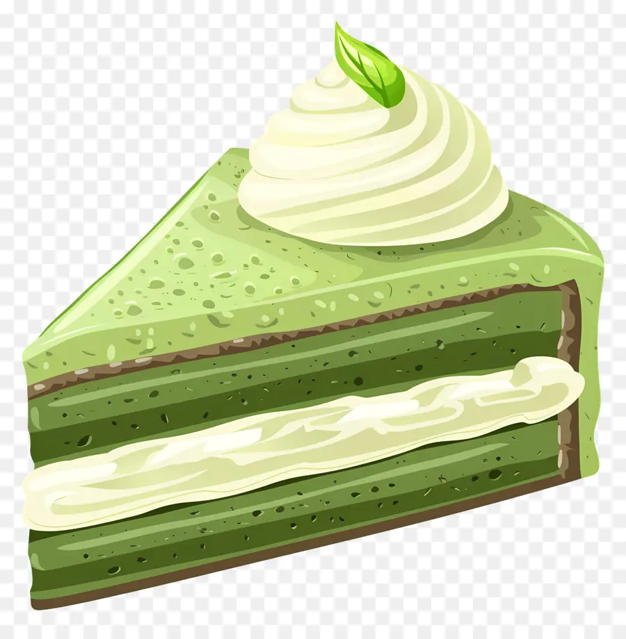 Pastel De Matcha，Pastel Verde PNG