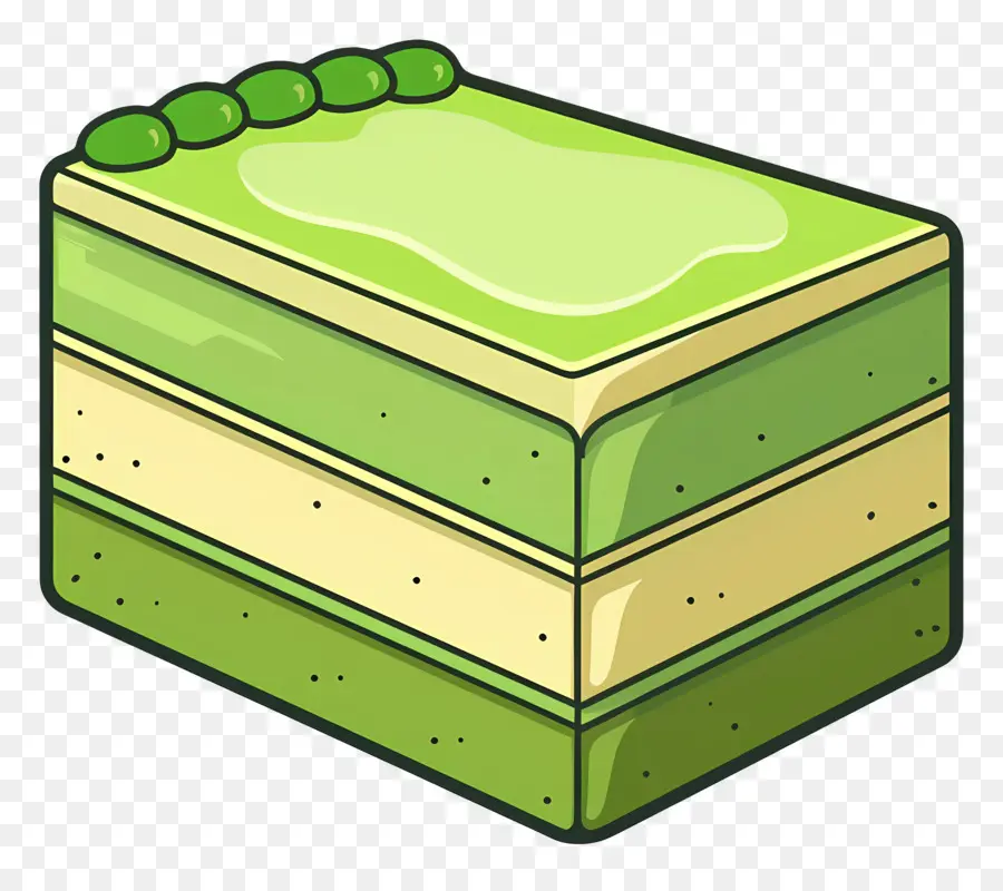 Pastel De Matcha，Rebanada De Pastel Verde PNG