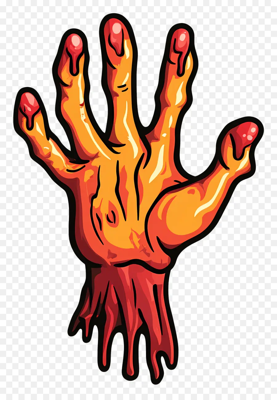 Mano Zombi，Mano De Dibujos Animados PNG