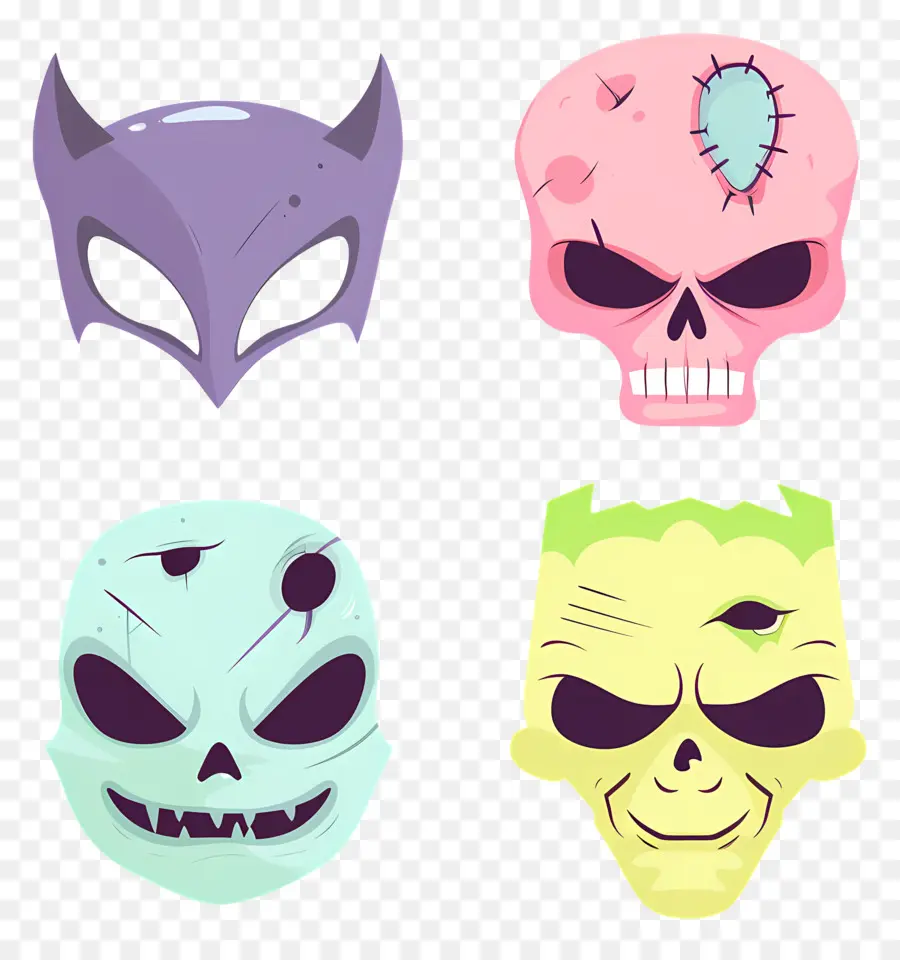 Personajes De Halloween，Mascaras De Halloween PNG