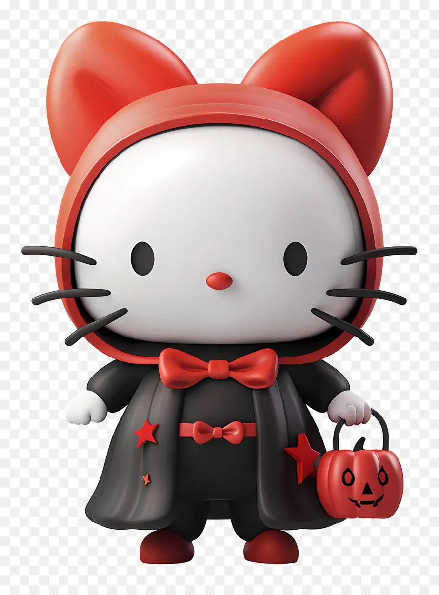 Hola Gatito Halloween，Gato De Dibujos Animados Disfrazado De Halloween PNG