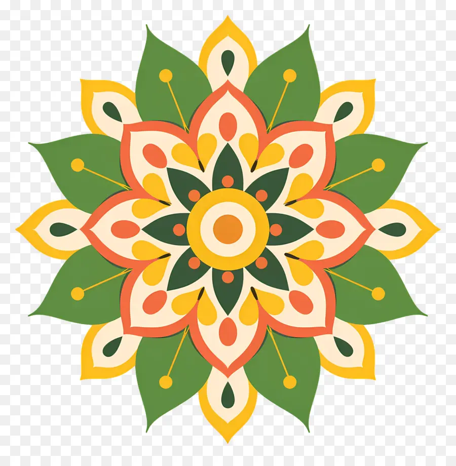 Pookalam，Diseño De Mandalas PNG