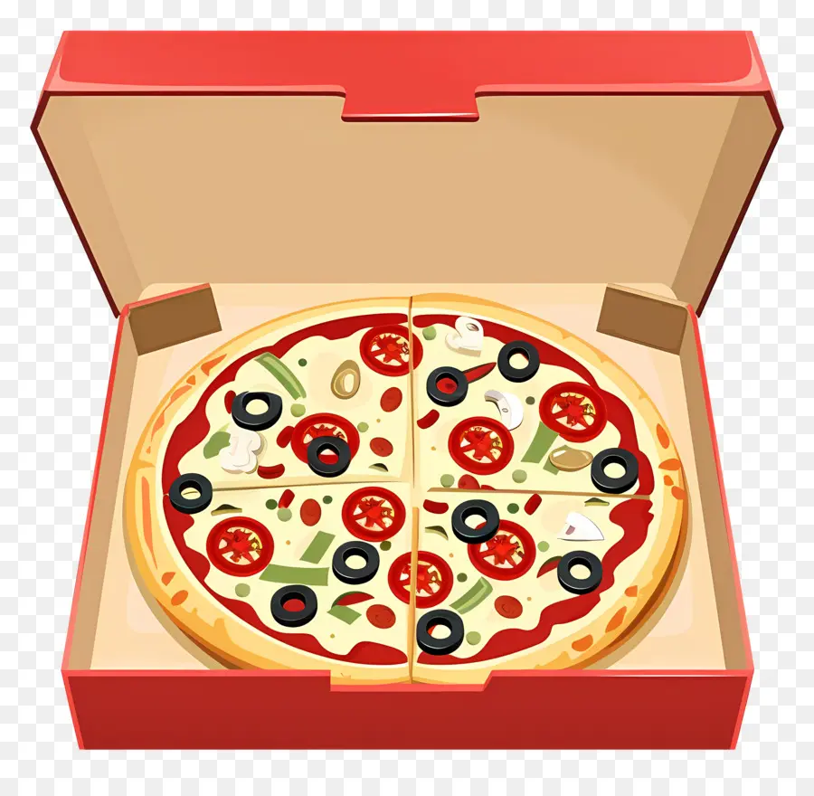 Caja De Pizza，Pizza En Caja PNG