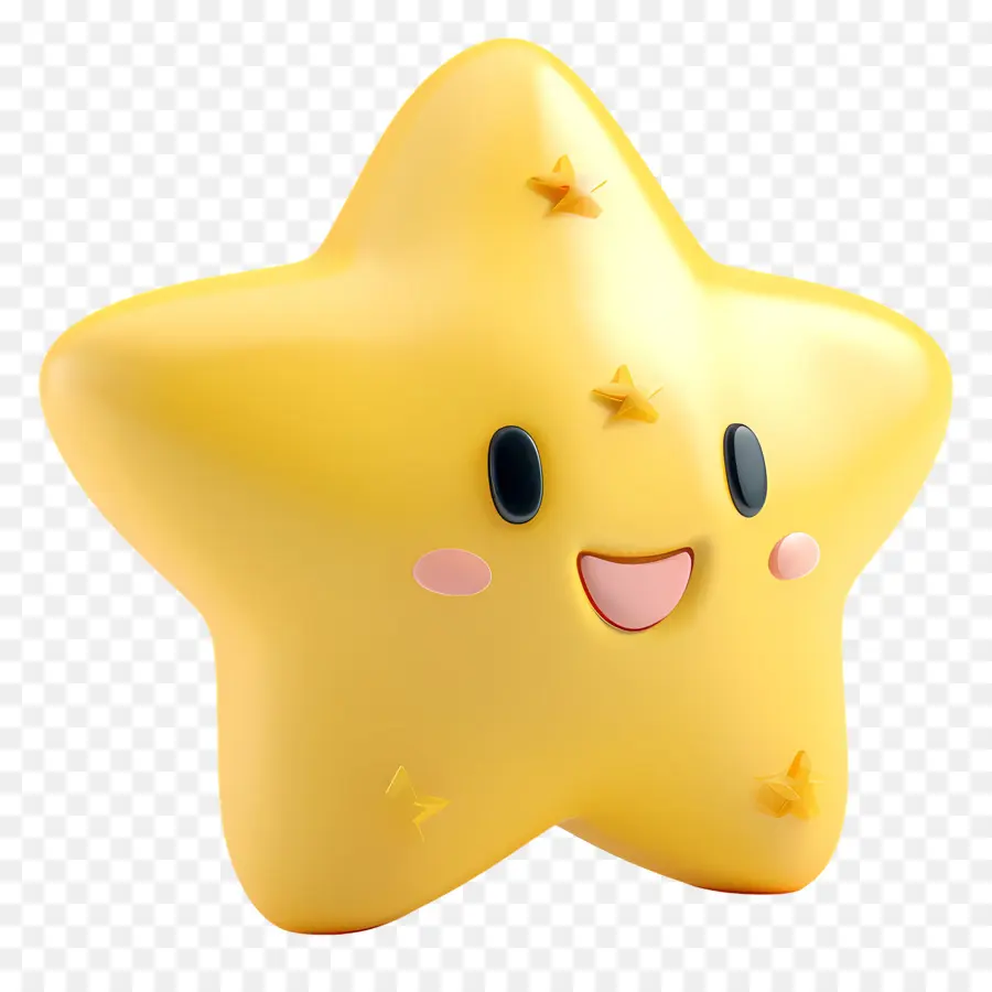 Estrella 3d，Estrella Sonriente PNG