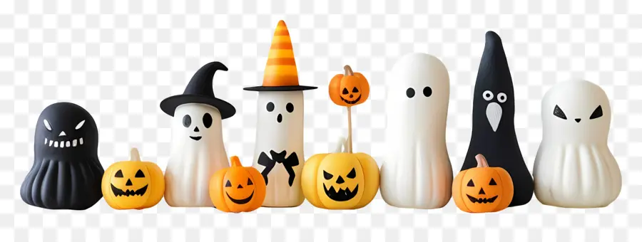 Frontera De Halloween，Fantasmas De Halloween PNG