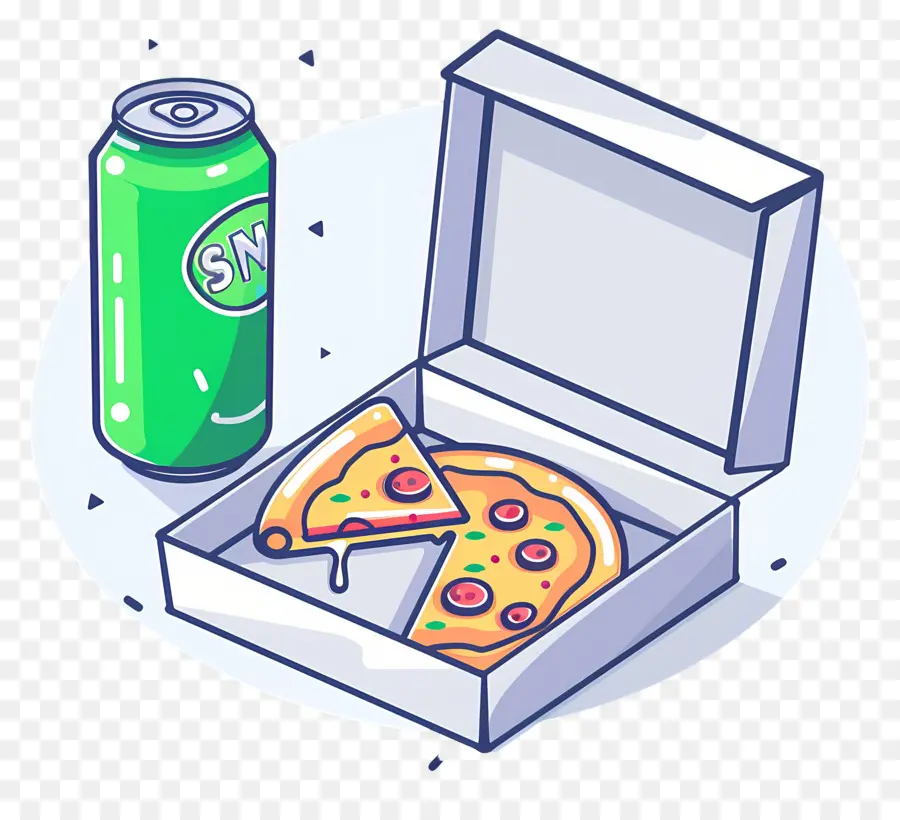 Caja De Pizza，Pizza Y Refresco PNG