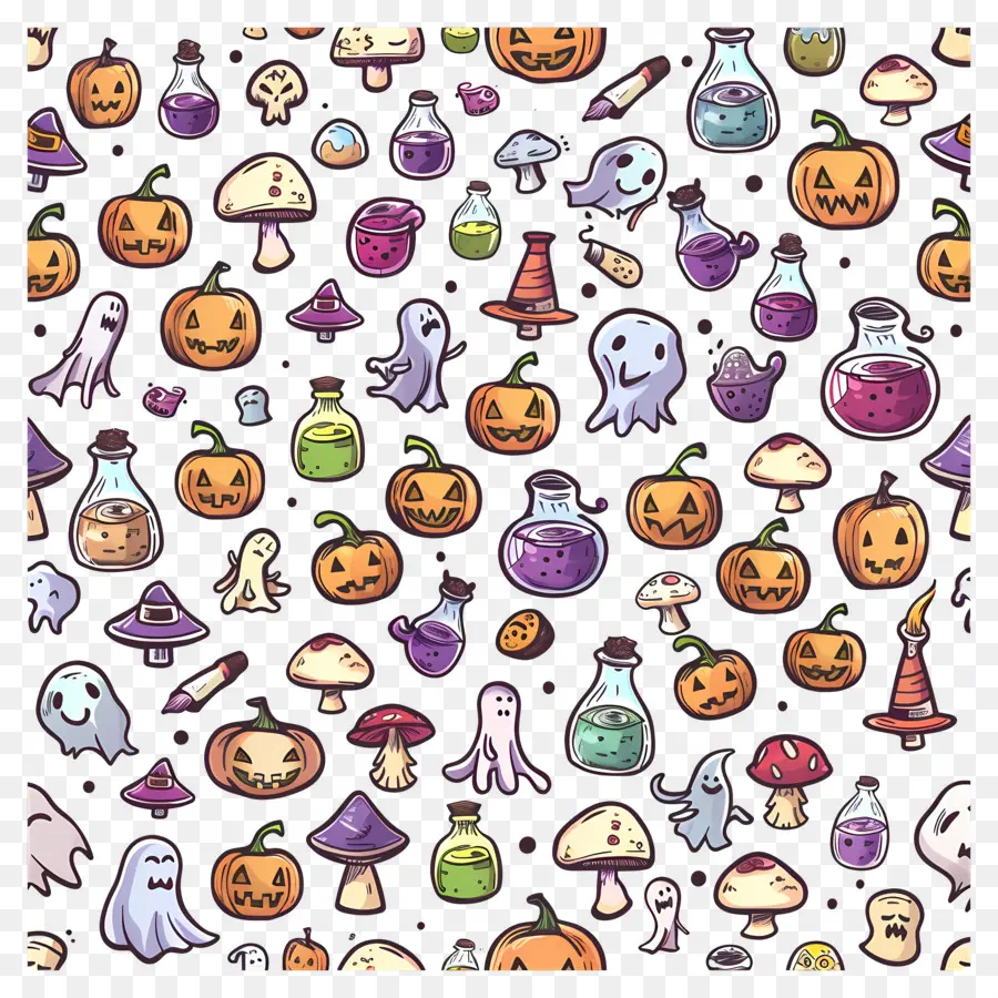 Fondo De Halloween，Garabatos De Halloween PNG