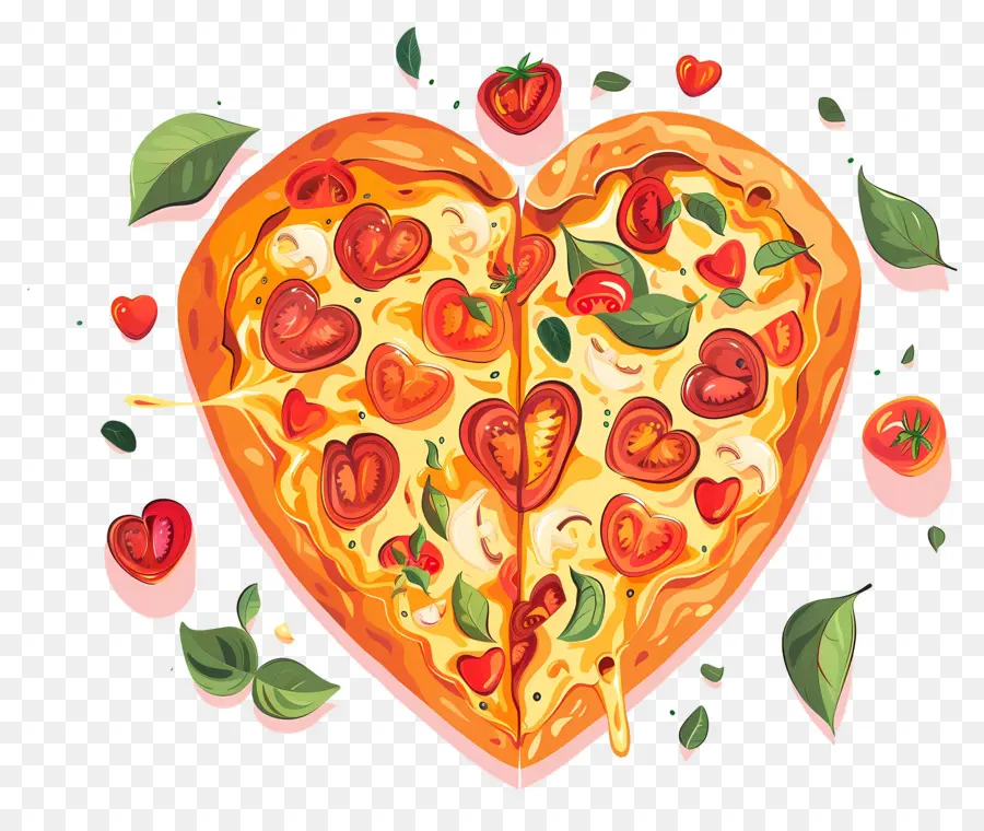 Pizza De Corazón，Pepperoni PNG