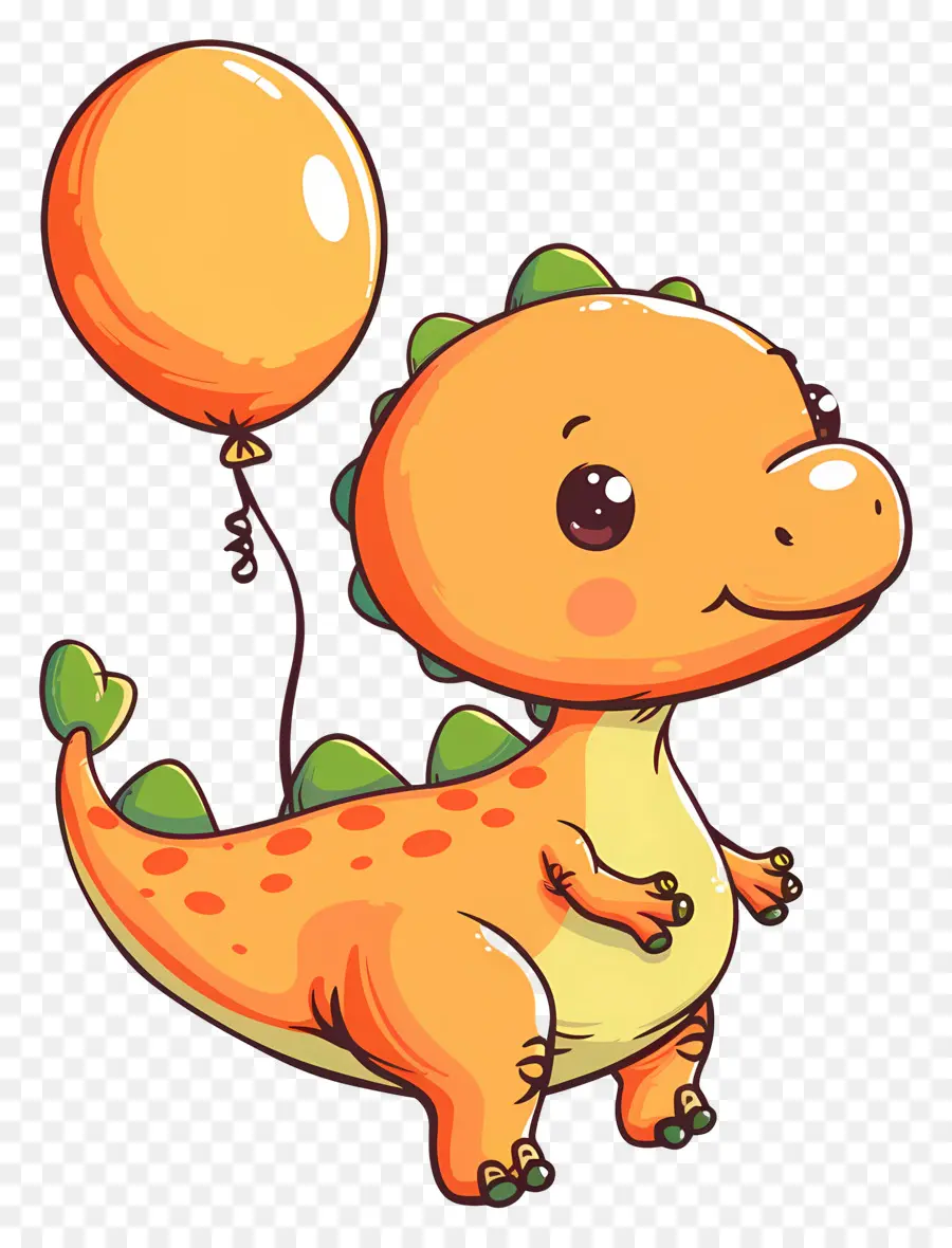 Dinosaurio De Dibujos Animados，Dinosaurio Naranja PNG