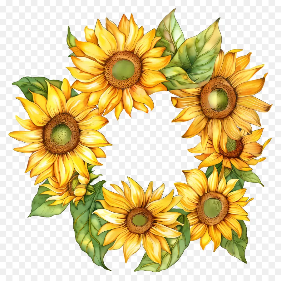 Corona De Girasol，Girasoles PNG