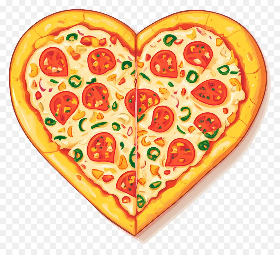 Pizza De Corazón，Pizza En Forma De Corazón PNG