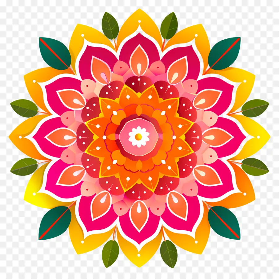 Pookalam，Diseño De Mandalas PNG