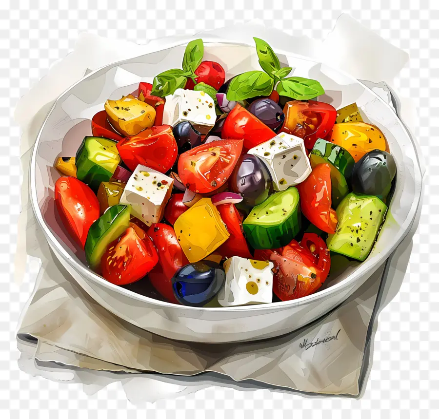 Ensalada Griega，Bol PNG