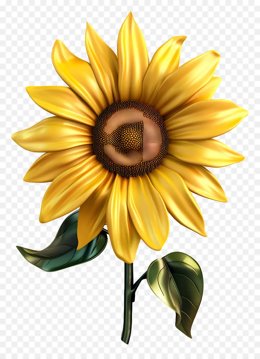 Flor 3d，Girasol PNG