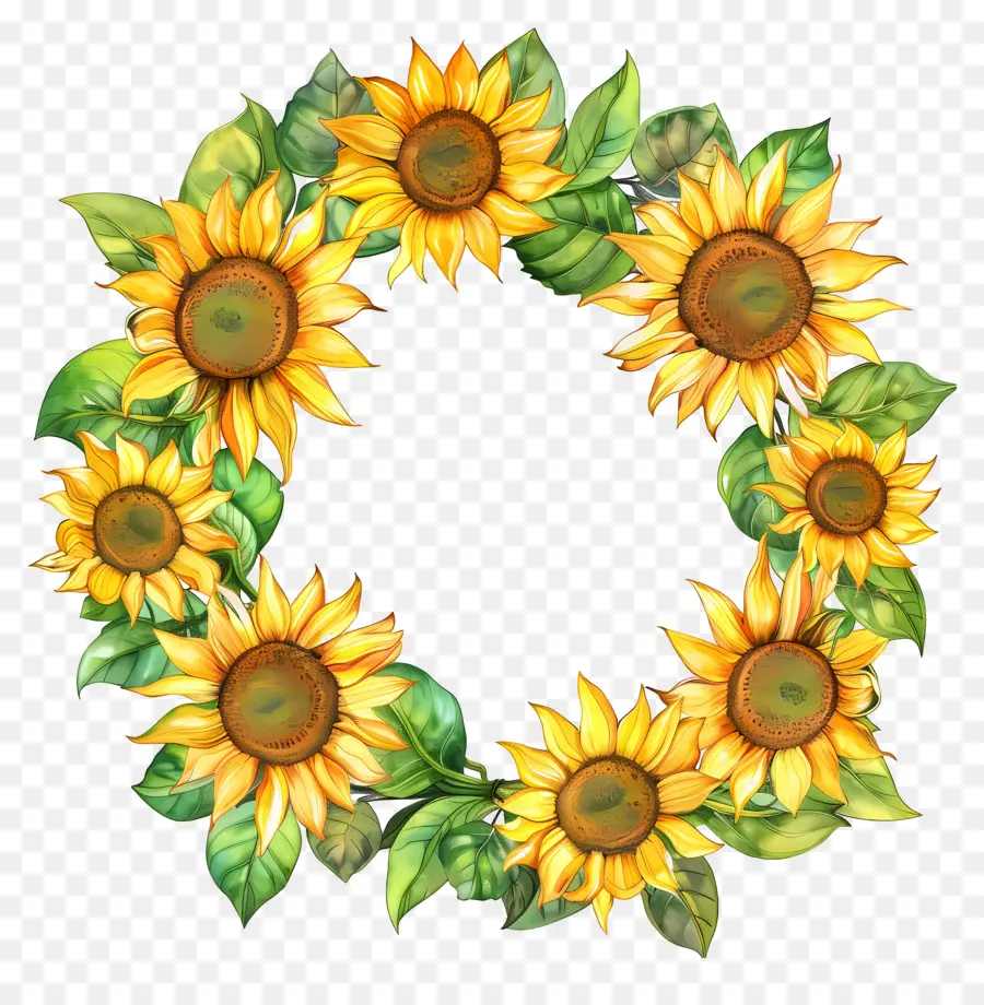 Corona De Girasol，Letra De Girasol C PNG