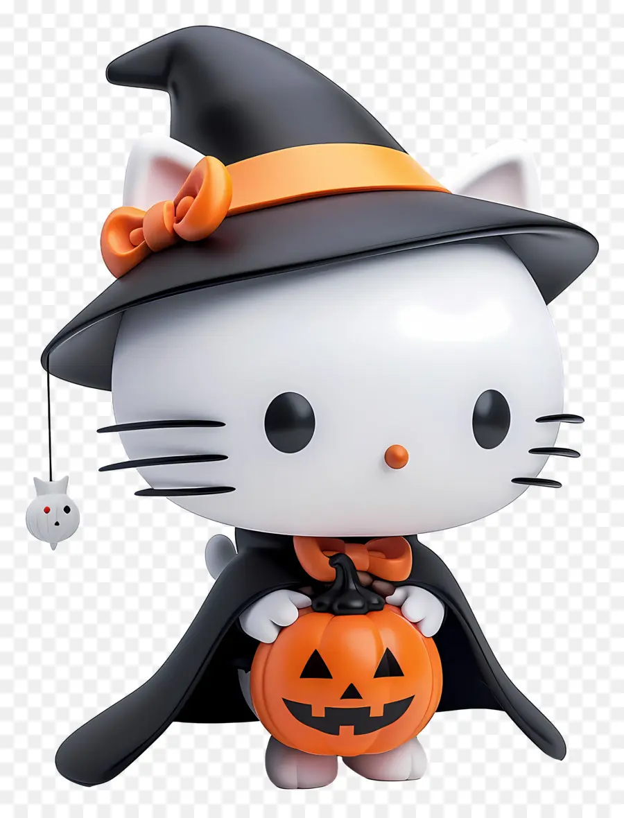 Hola Gatito Halloween，Gato Blanco PNG