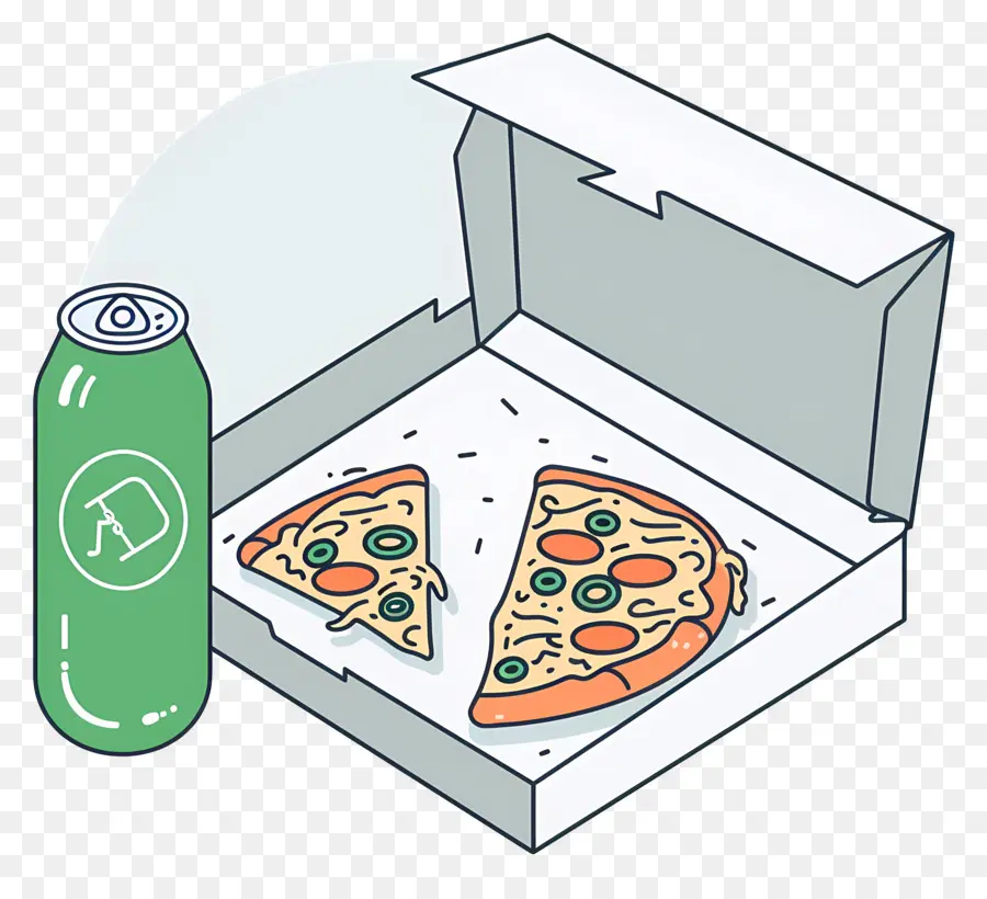 Caja De Pizza，Pizza Y Refresco PNG