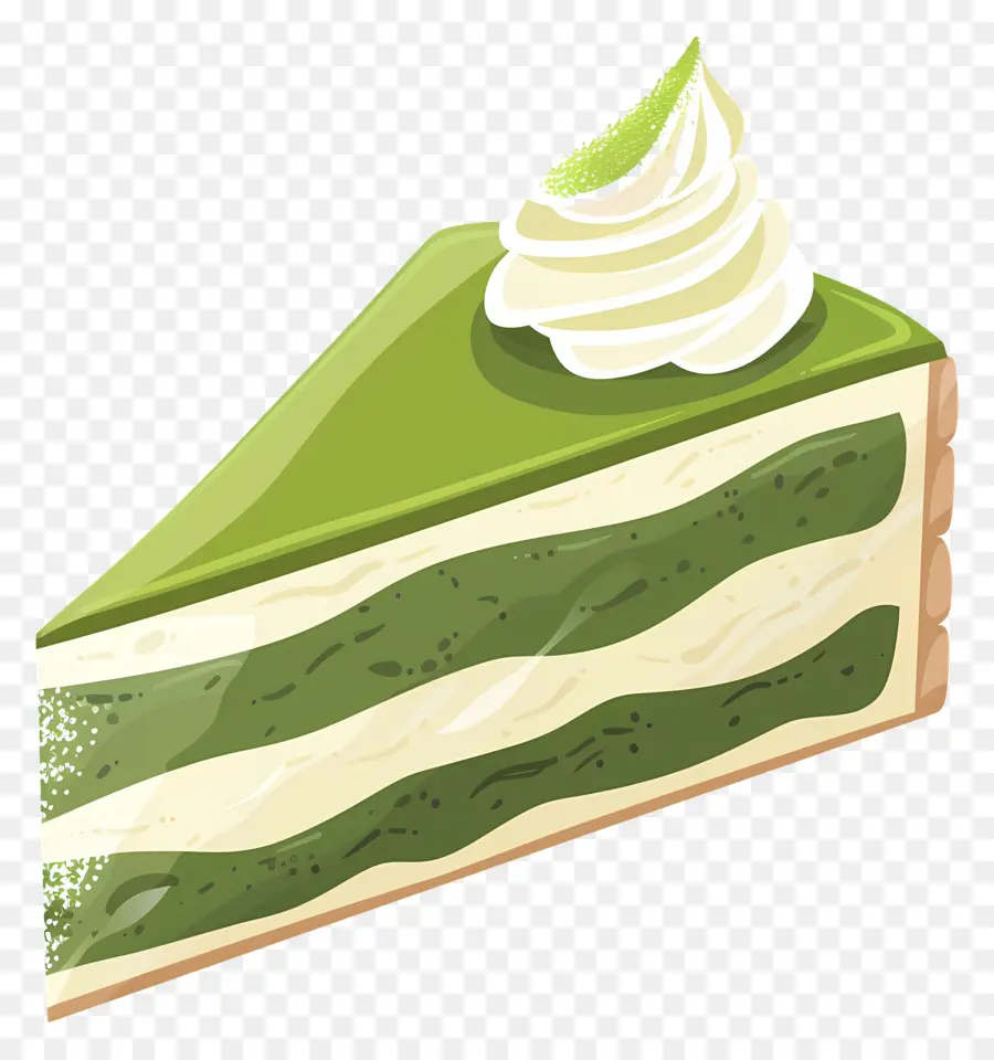 Pastel De Matcha，Pastel Verde PNG