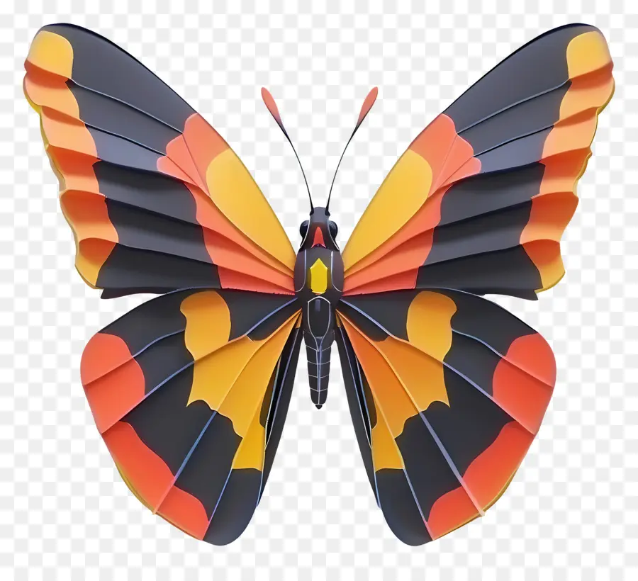 Mariposa Animada，Mariposa Colorida PNG