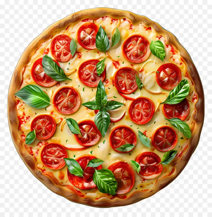 Pizza Vista Superior，Pizza PNG