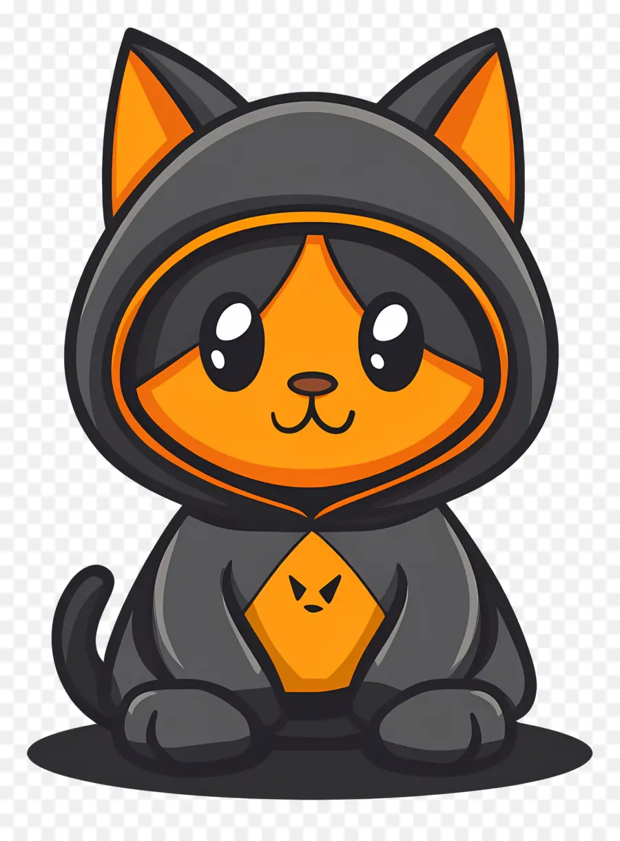 Gato Halloween，Gato Naranja Con Sudadera Con Capucha PNG