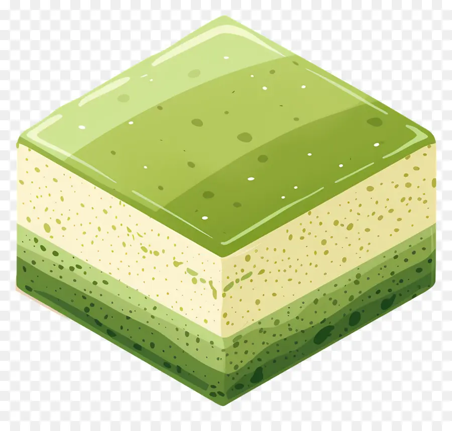 Pastel De Matcha，Pastel Verde PNG