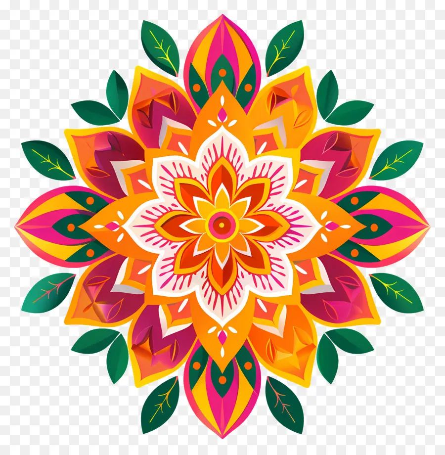 Pookalam，Diseño De Mandalas PNG