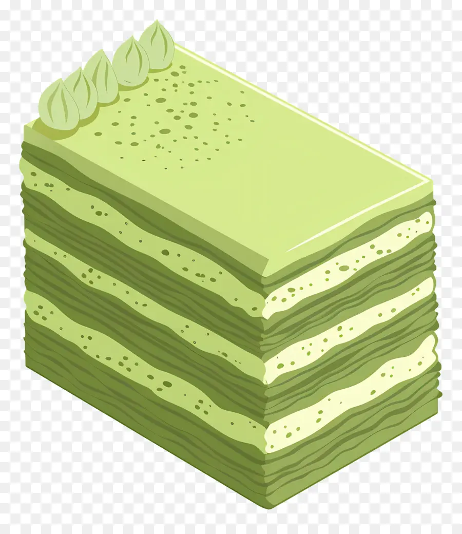 Pastel De Matcha，Pastel De Capas Verdes PNG