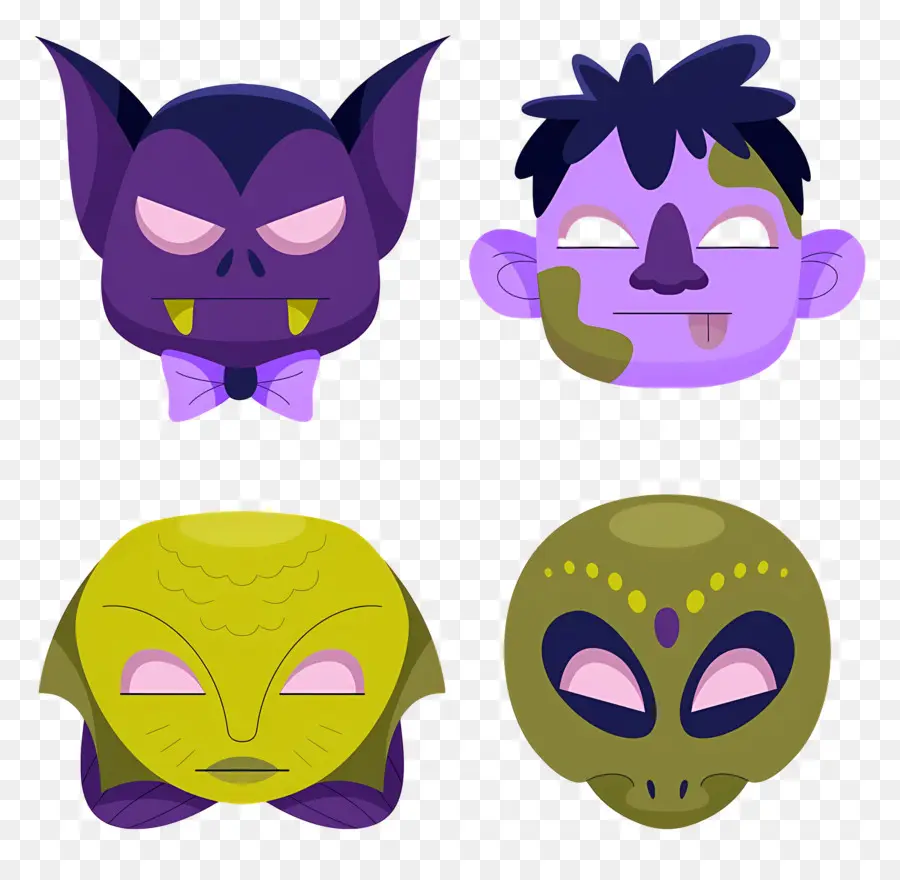 Máscara De Halloween，Máscaras De Monstruos PNG