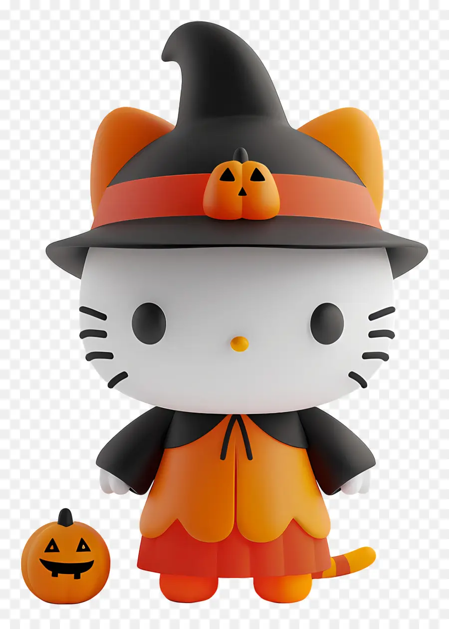 Hola Gatito Halloween，Gato Blanco PNG