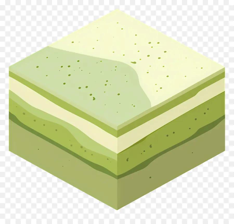 Pastel De Matcha，Pastel De Capas Verdes PNG