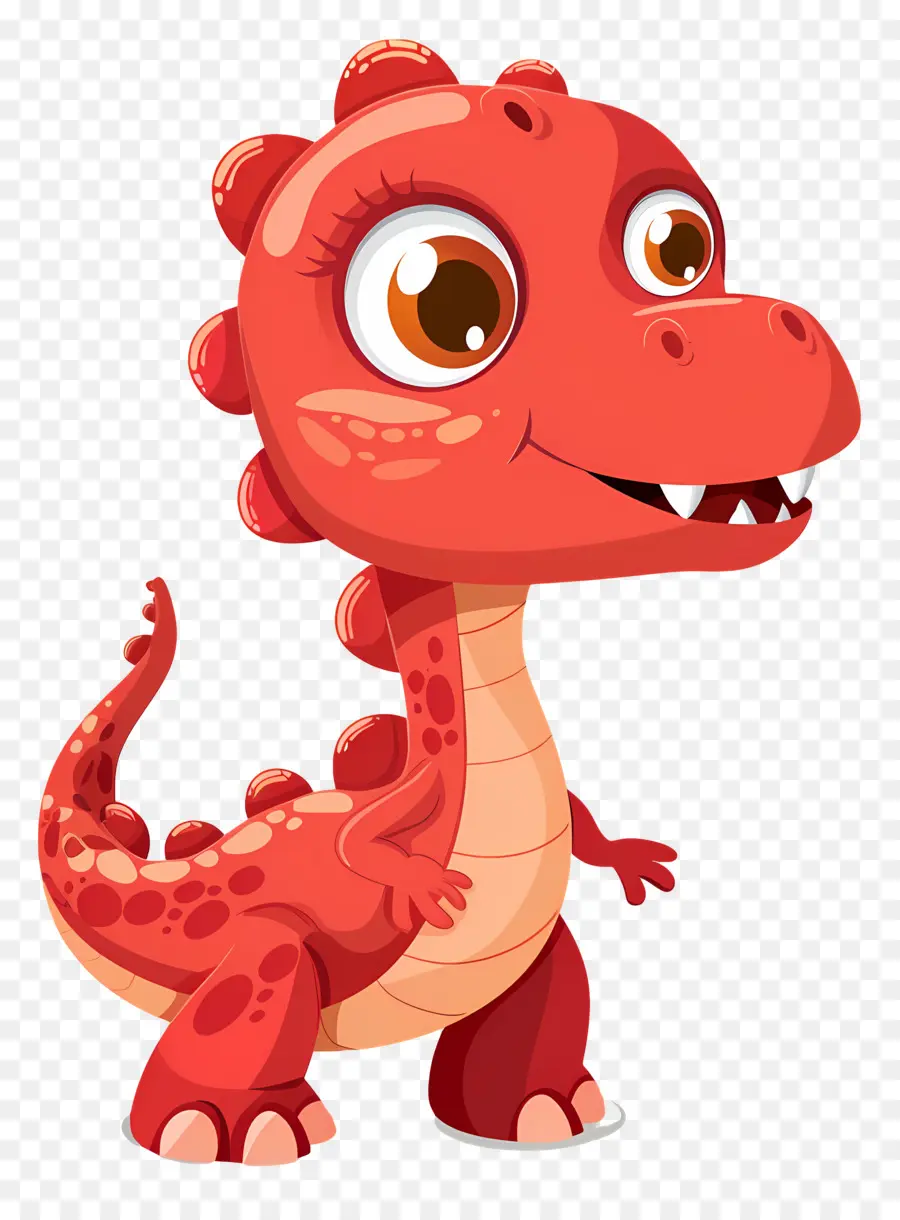 Dinosaurio De Dibujos Animados，Dinosaurio Rojo PNG