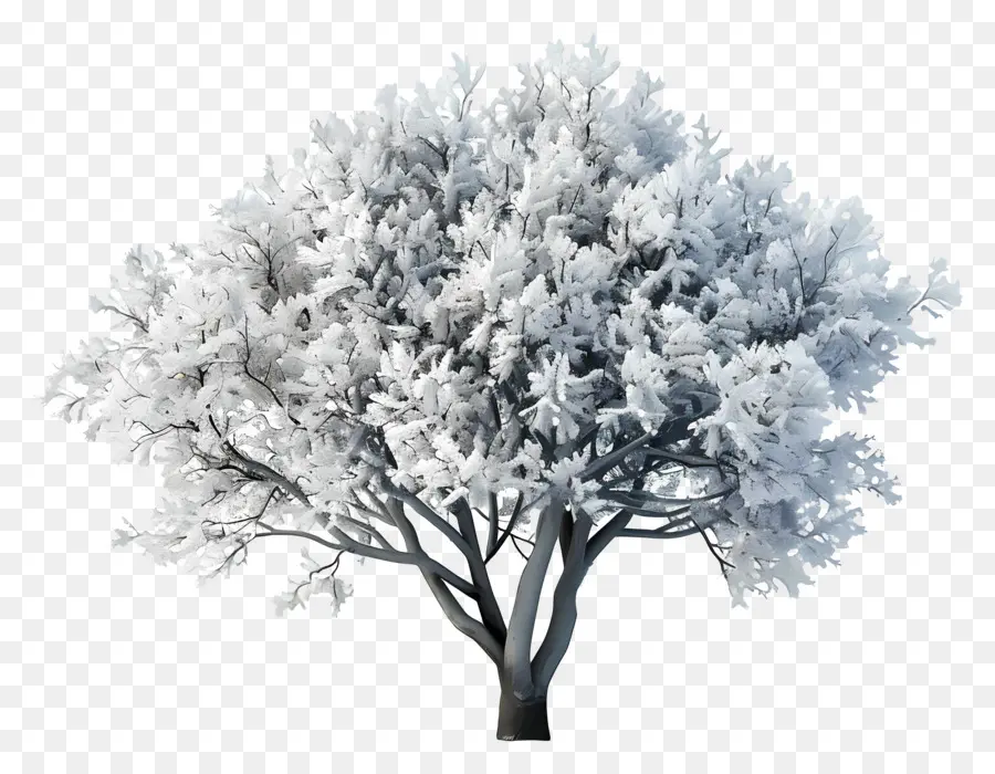 árbol Nevado，árbol Blanco PNG