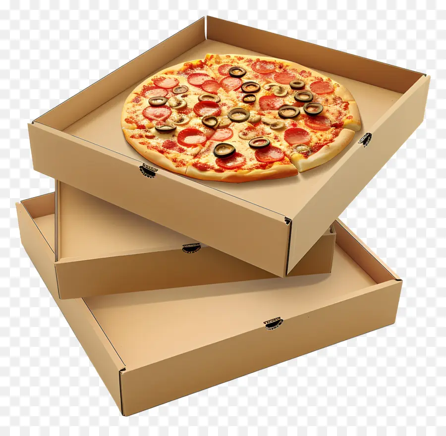 Caja De Pizza，Pizza En Caja PNG