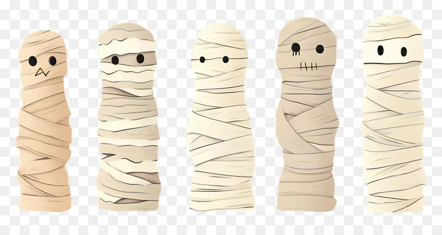 Frontera De Halloween，Momias De Dibujos Animados PNG