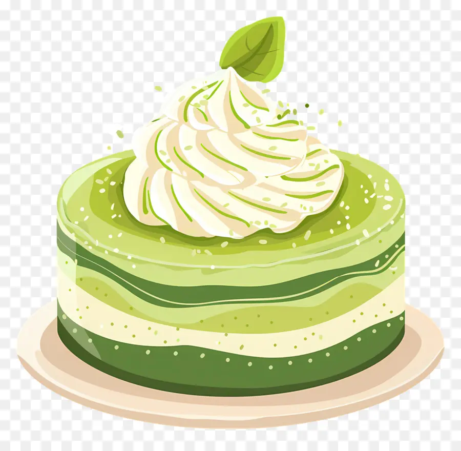 Pastel De Matcha，Pastel Verde Redondo PNG